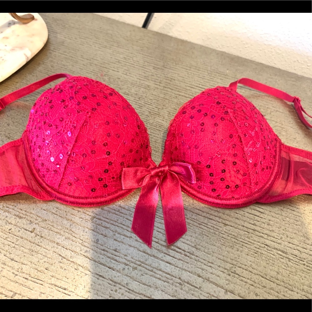 Red Sequin H&M Bra with Bow